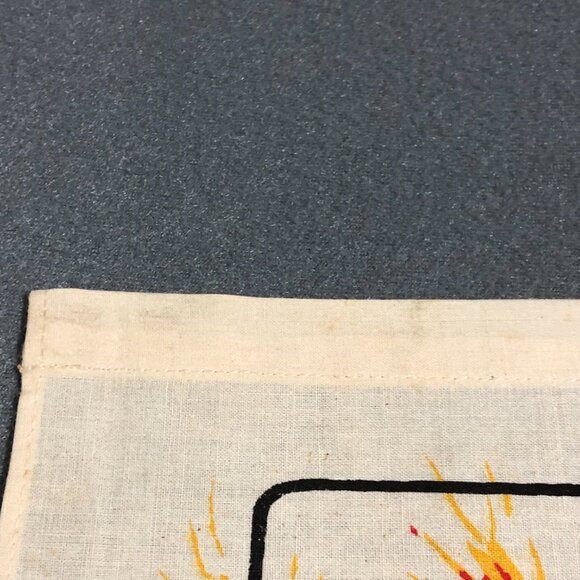 Vintage 1977 Cotton Linen Tea Towel Calendar Kitchen towel Harvest - Picture 10 of 12